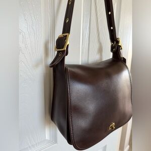 Vintage Coach 9525 Stewardess Bag Mahogany Brown Made in Costa Rica 9525